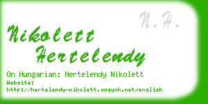 nikolett hertelendy business card